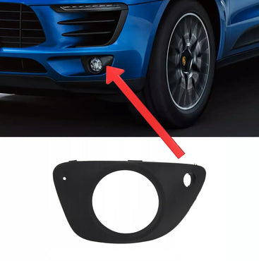2015 - 2018 Porsche Macan Front Bumper Left Fog Light/Lamp Bezel 95B807795B - German Auto Body Parts | Gab Parts