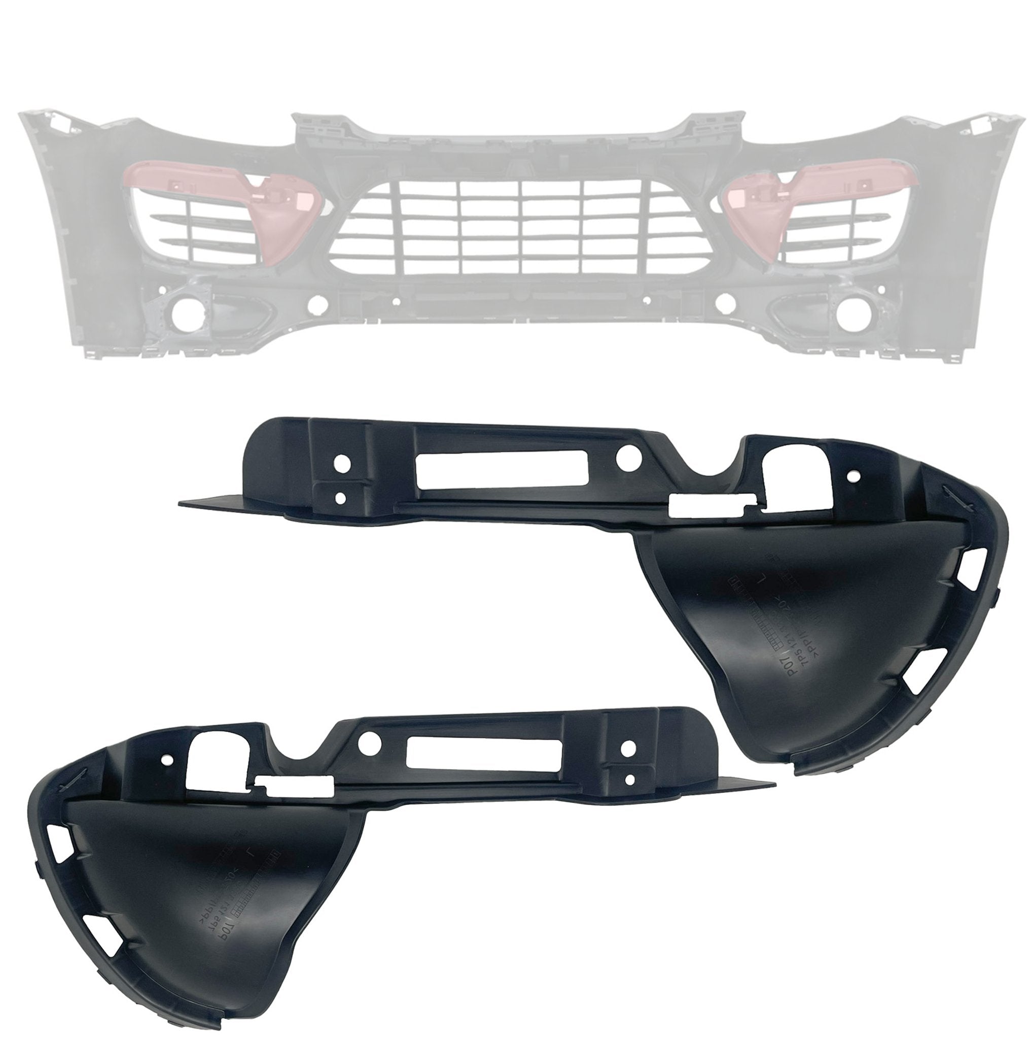 Air Intake Duct Guide Set Porsche Cayenne 2011-2014 958505334109B9 958505334209B - German Auto Body Parts | Gab Parts