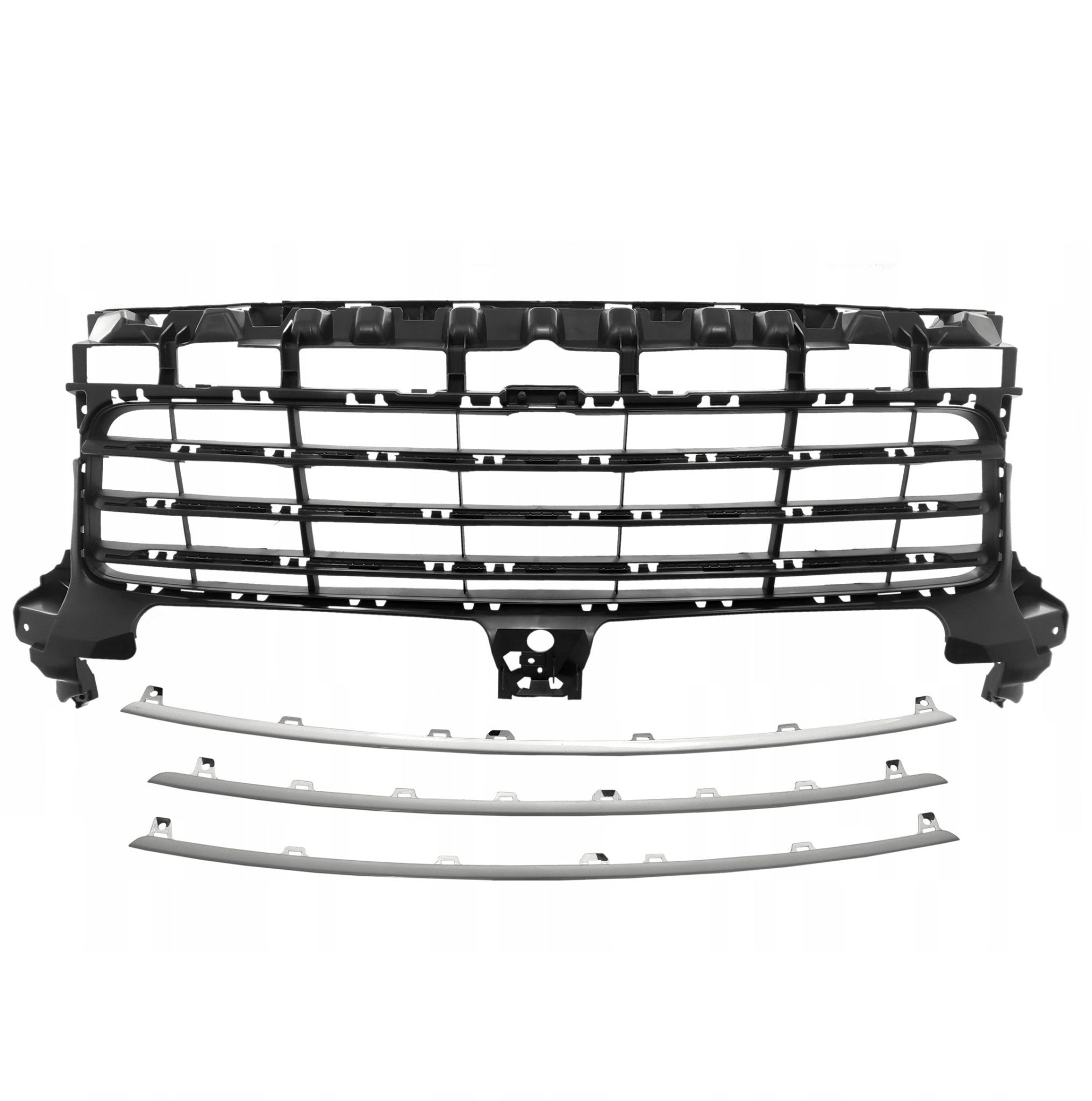 Front Bumper Upper Center Grille Silver Trim Fits Porsche Cayenne 2019 - Current 9Y0807683POK1 9Y0807683BOK1 - German Auto Body Parts | Gab Parts