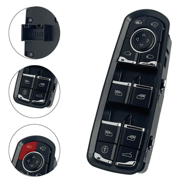 Master Window Switch Front Left Porsche Cayenne Panamera Macan With Lane Assist 15 Pin 7PP959858AEDML - German Auto Body Parts | Gab Parts
