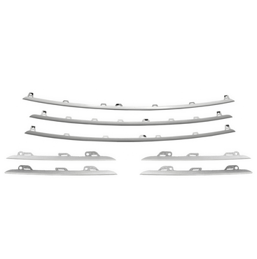 Porsche Cayenne 2019 - 23 Grill Molding Trim Kit Set Chrome Silver S Base Coupe W/O Turbo - German Auto Body Parts | Gab Parts