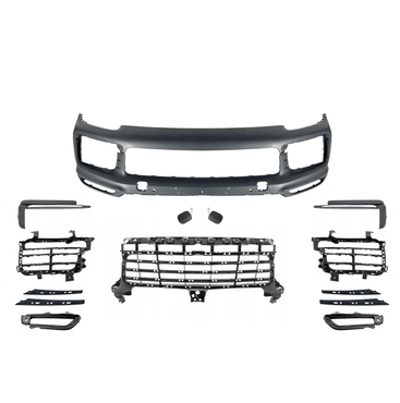 Porsche Cayenne 2019 - Current NO ACC Front Bumper Kit Assembly Set Complete 9Y0807217BG2X - German Auto Body Parts | Gab Parts