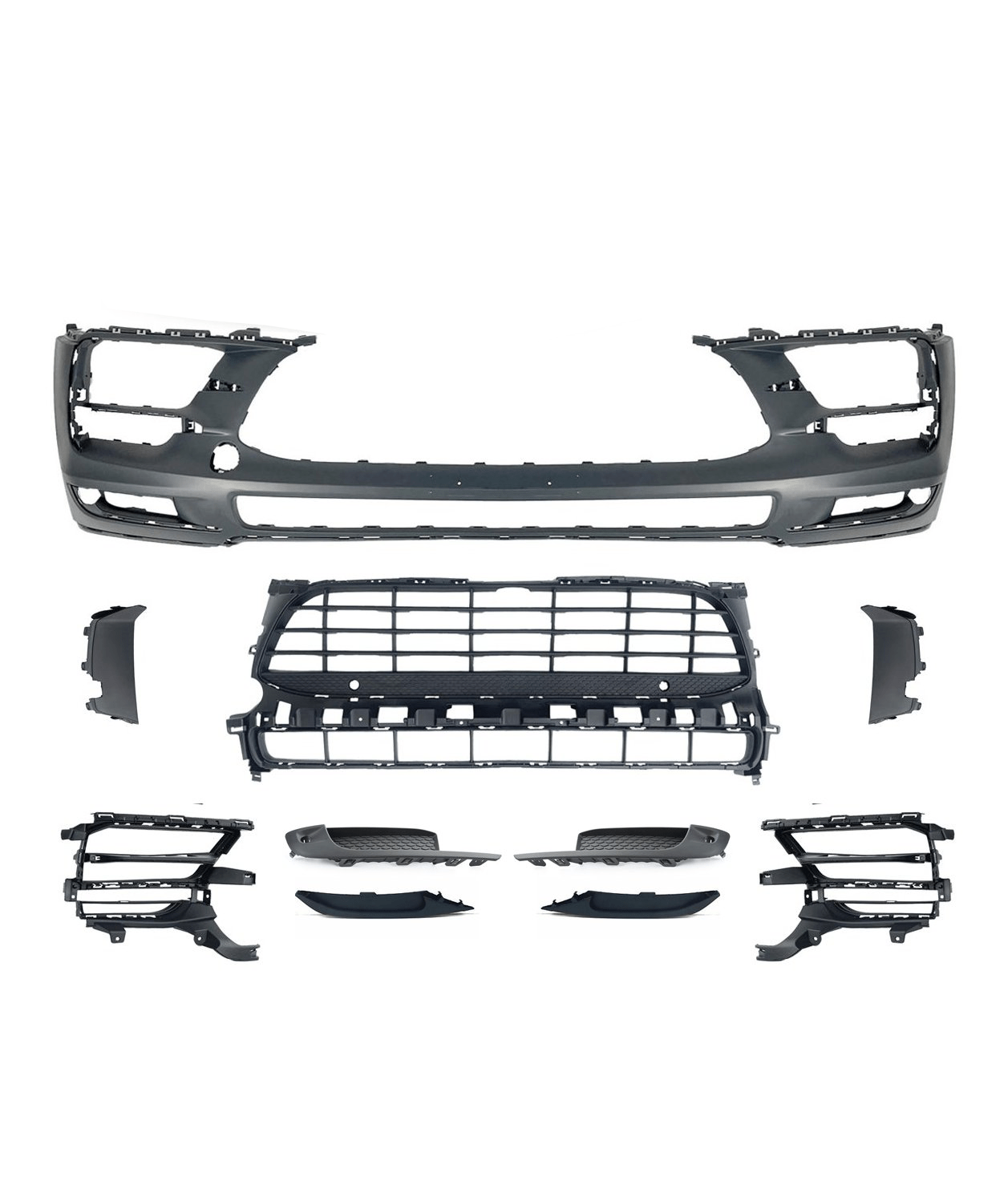 Porsche Macan 2019 - 22 Front Bumper Cover With Grille KIT NO ACC 95B807217KG2X - German Auto Body Parts | Gab Parts