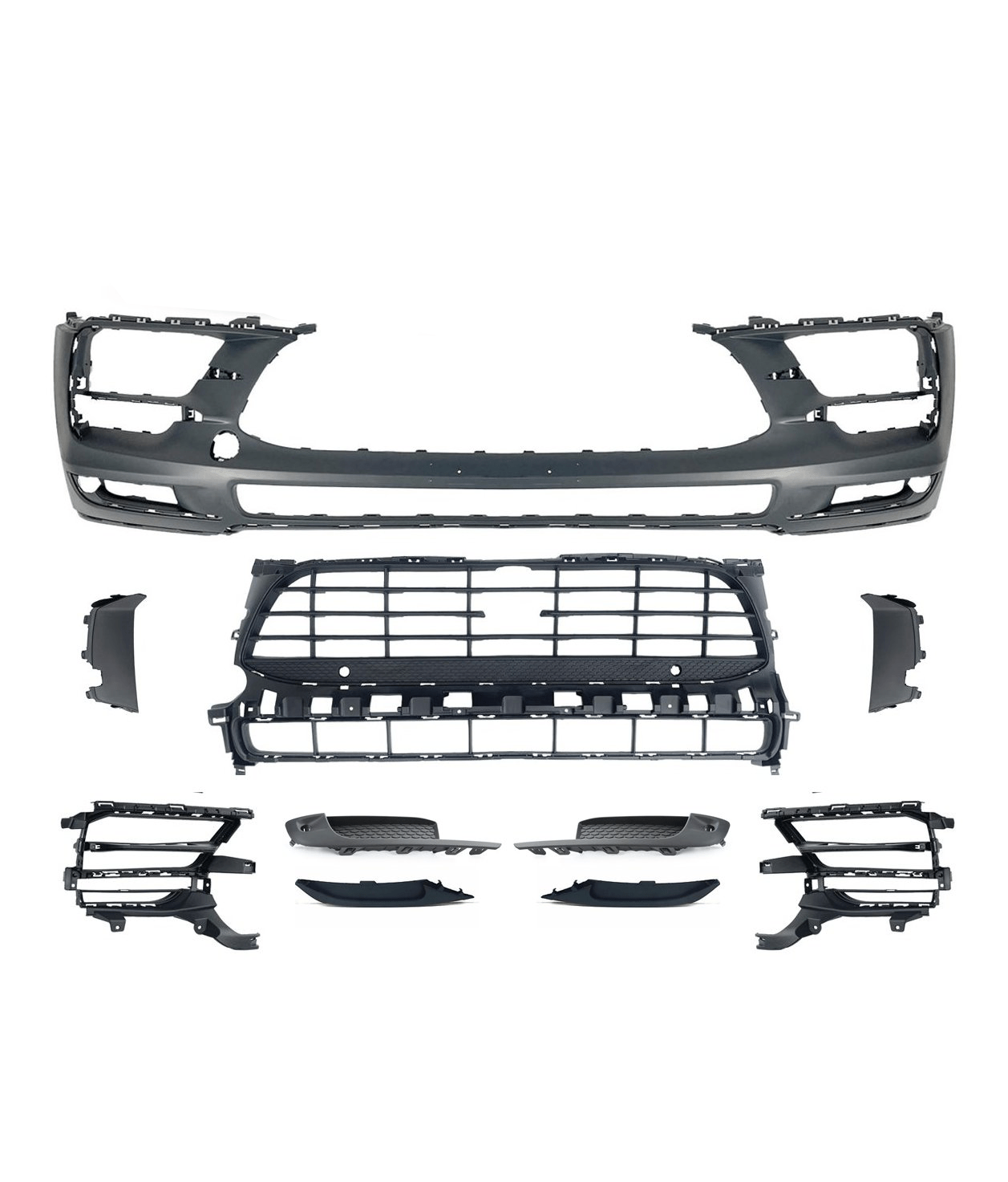 Porsche Macan 2019 - 22 Front Bumper Cover With Grille KIT WITH ACC 95B807217KG2X - German Auto Body Parts | Gab Parts