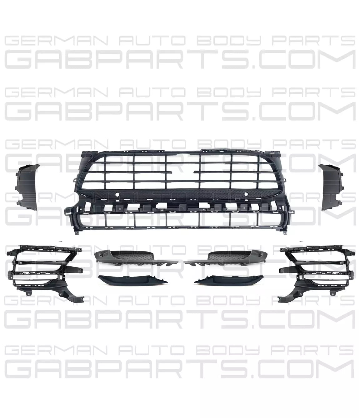 Porsche Macan 2019 - 23 Front Bumper Grill Kit Element Trim Molding 95B807217KG2X - German Auto Body Parts | Gab Parts