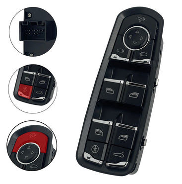 Window Master Switch Front Left Porsche Cayenne Panamera Macan w/o Lane Assist 13 Pin 7PP959858MDML - German Auto Body Parts | Gab Parts
