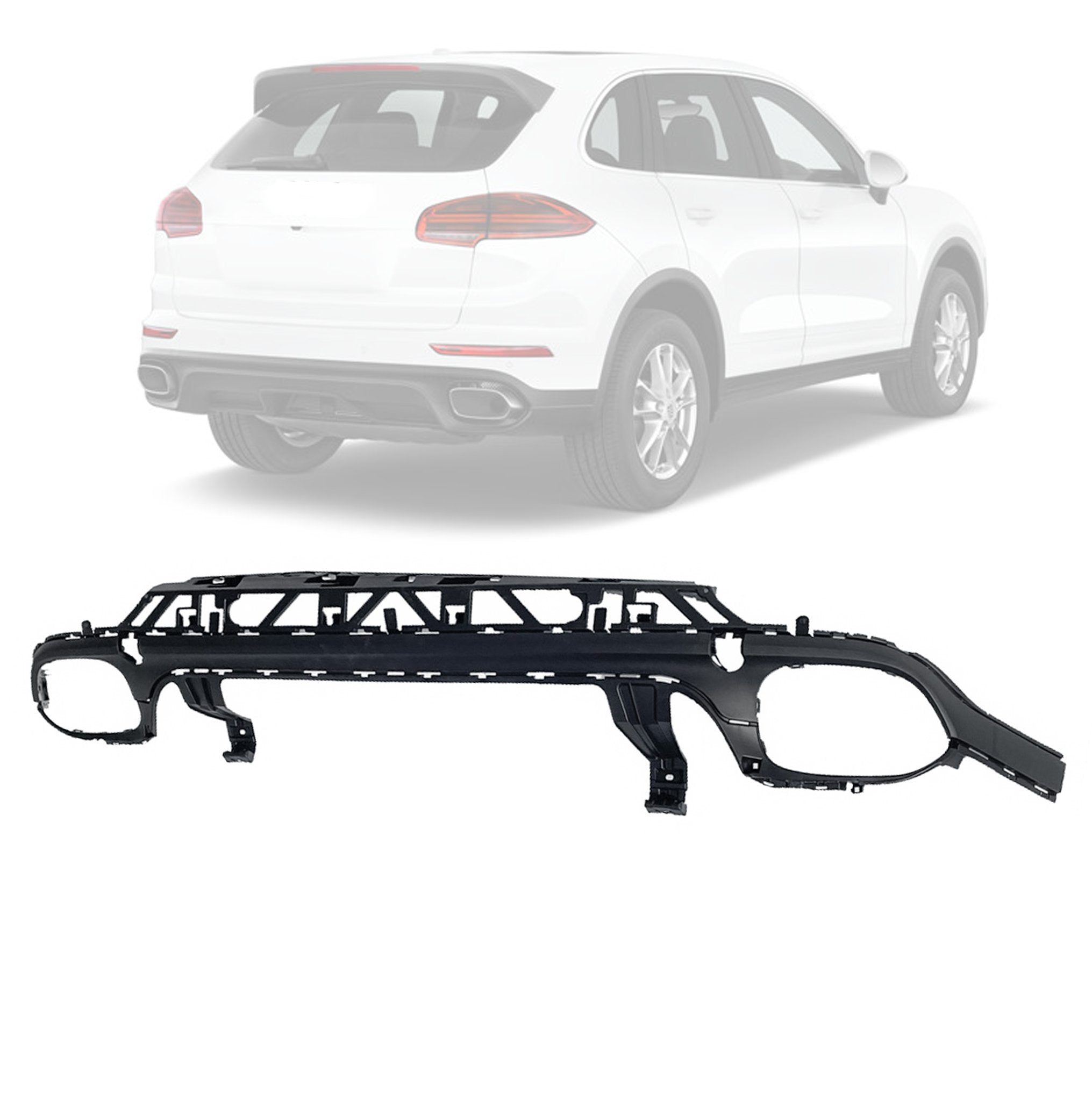 Porsche Cayenne 2015-2018 Rear Bumper Trim Valance Deflector Diffuser 958505521509B9 - German Auto Body Parts | Gab Parts