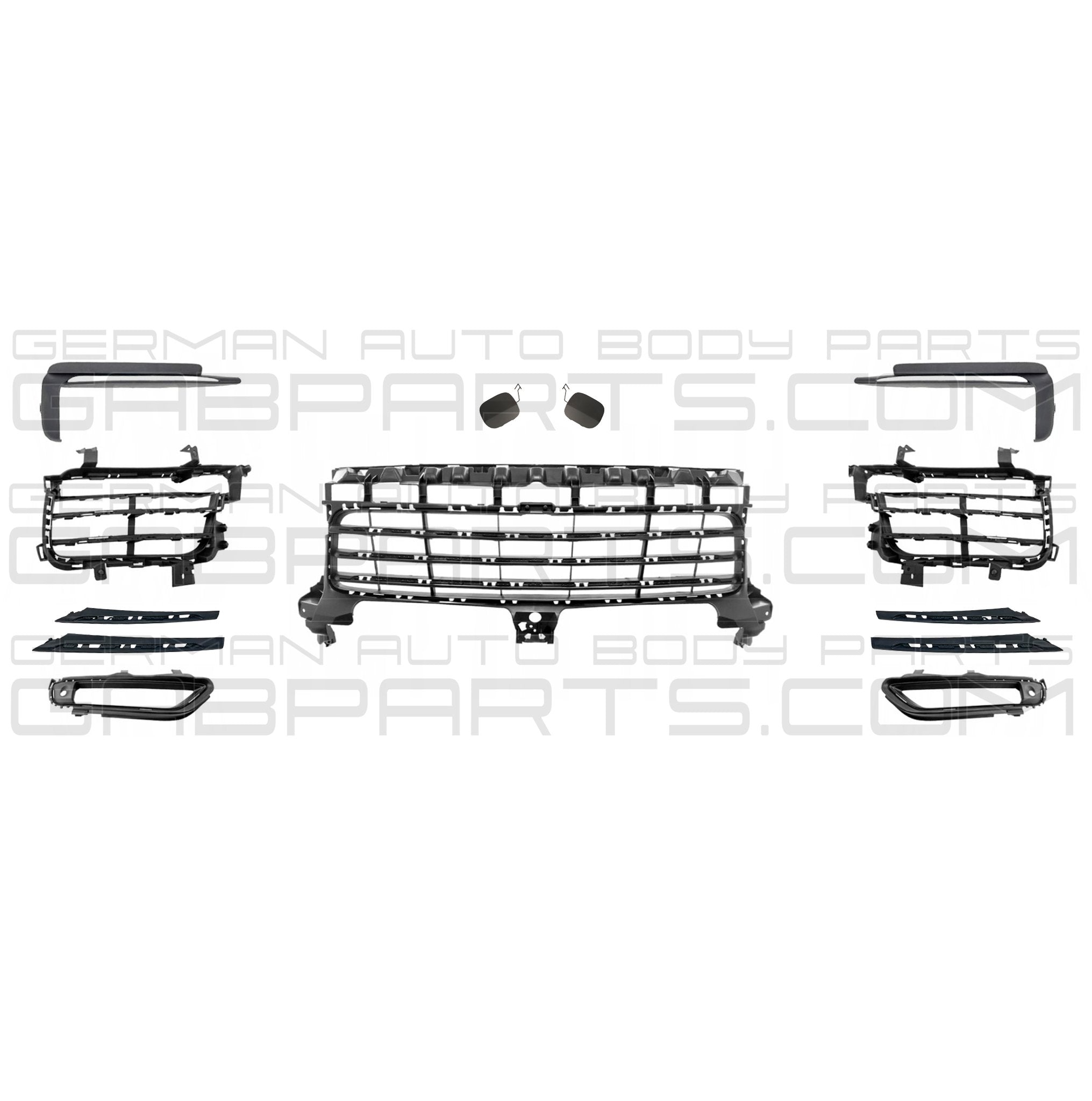 Porsche Cayenne 2019-Current NO ACC Front Bumper Kit Assembly Set Complete 9Y0807217BG2X - German Auto Body Parts | Gab Parts