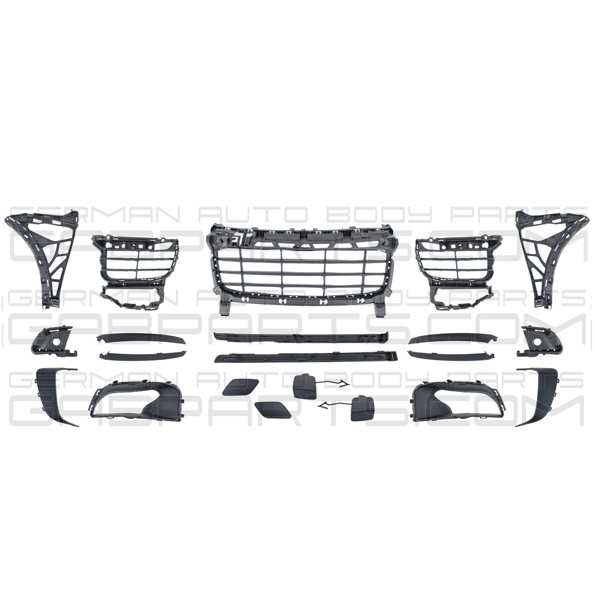 Porsche Cayenne GTS TURBO 2015-2018 Front Bumper Cover Set Assembly Body Kit 95850521763G2X German Auto Body Parts | GabParts