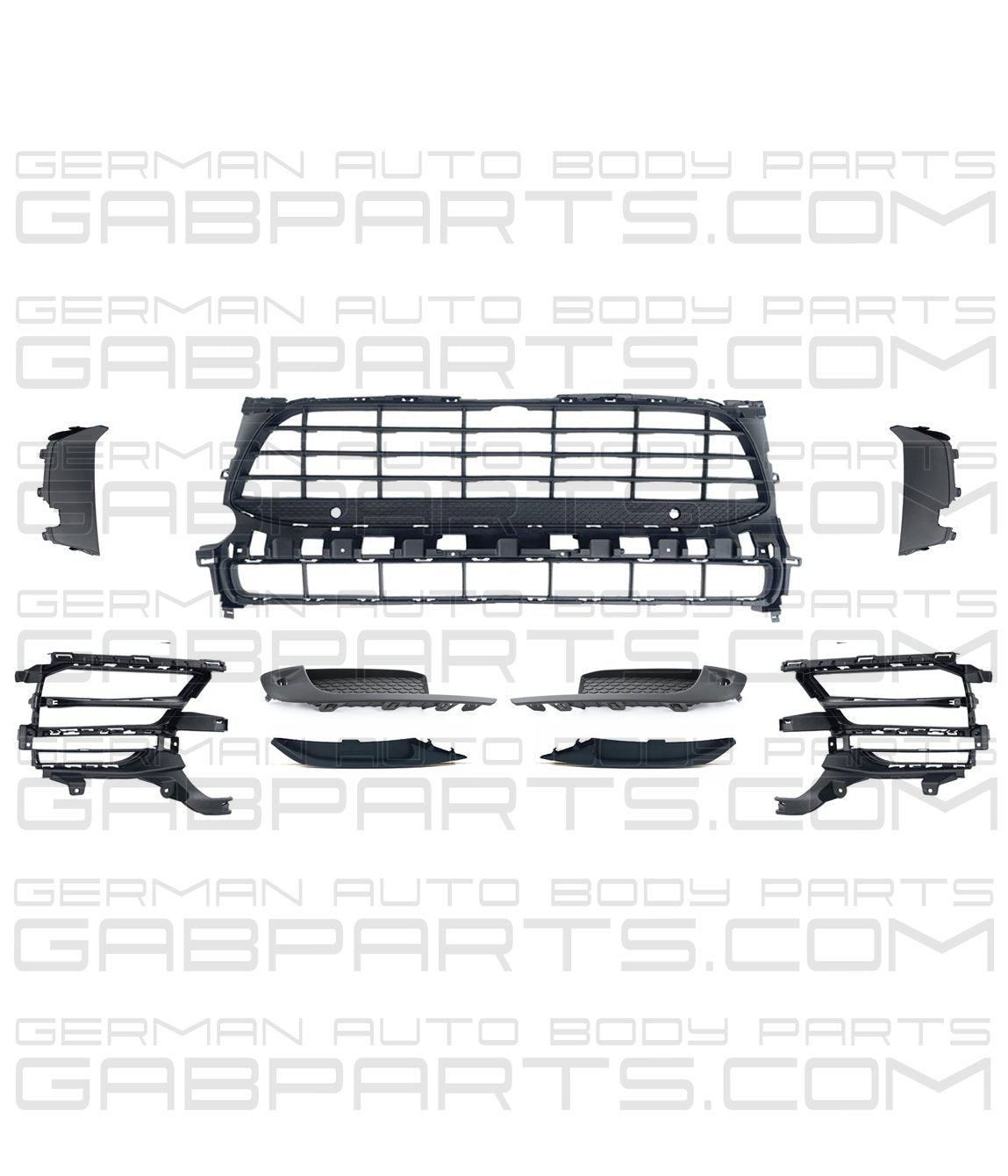 Porsche Macan 2019-22 Front Bumper Cover With Grille KIT NO ACC 95B807217KG2X - German Auto Body Parts | Gab Parts