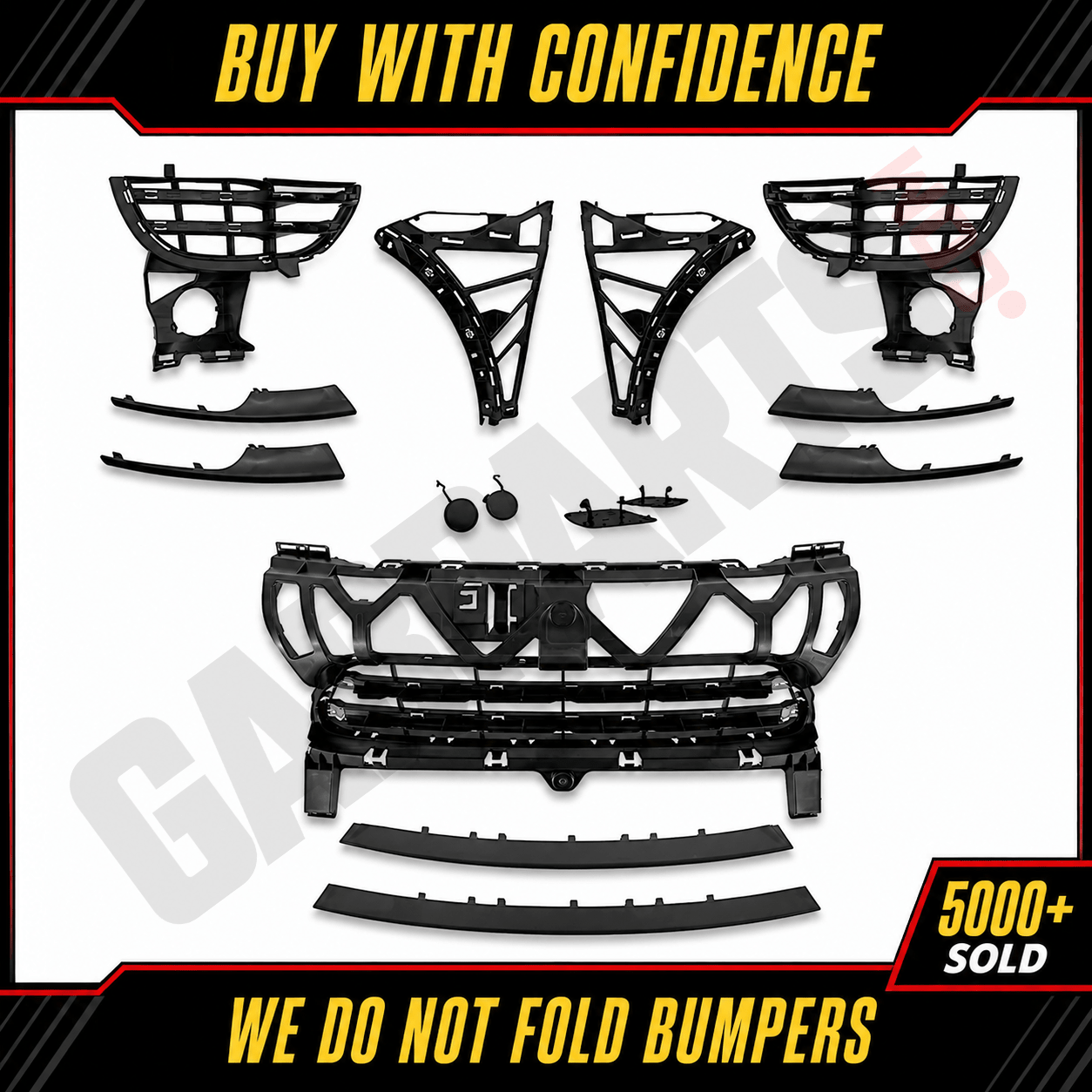 Front Bumper Assembly Body Kit Fits Porsche Cayenne 2011-2014 958 92A 95850522131G2L Grilles Supports - German Auto Body Parts | Gab Parts