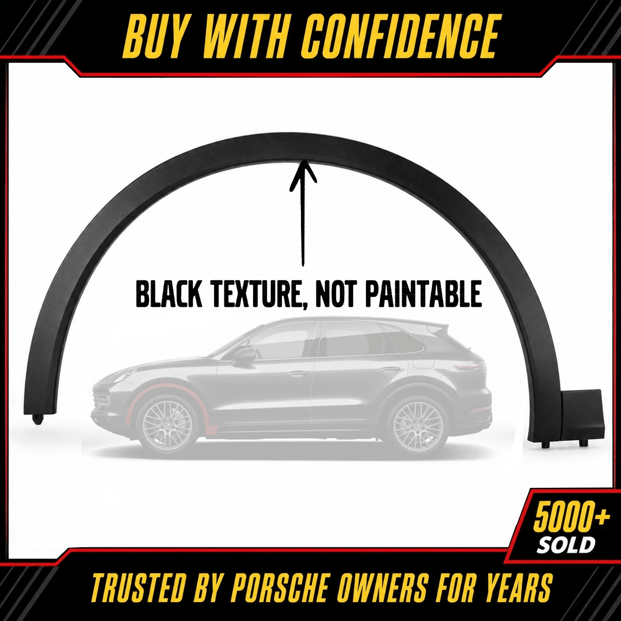 Porsche Cayenne 19-26 Front Left Wheel Arch Molding Fender Flare 9Y0853717JOK1 - German Auto Body Parts | Gab Parts