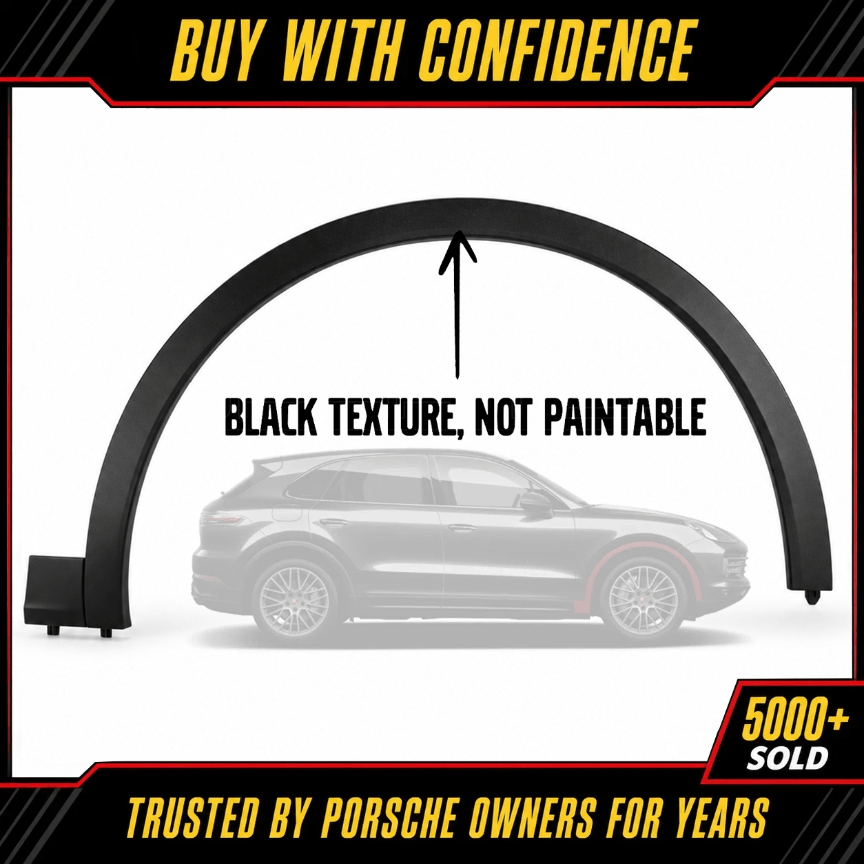 Porsche Cayenne 19-26 RH Passenger Front Fender Flare Wheel Arch Trim 9Y0853718JOK1 - German Auto Body Parts | Gab Parts