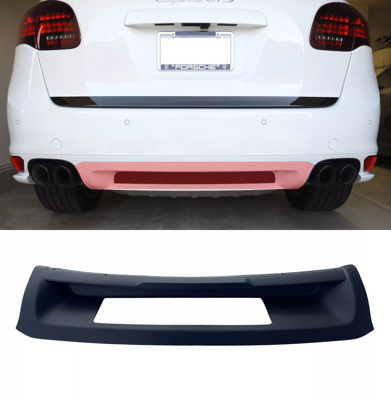 Porsche Cayenne 2011 - 14 Euro Style GTS Turbo Rear Bumper Spoiler Valance Trim - German Auto Body Parts | Gab Parts