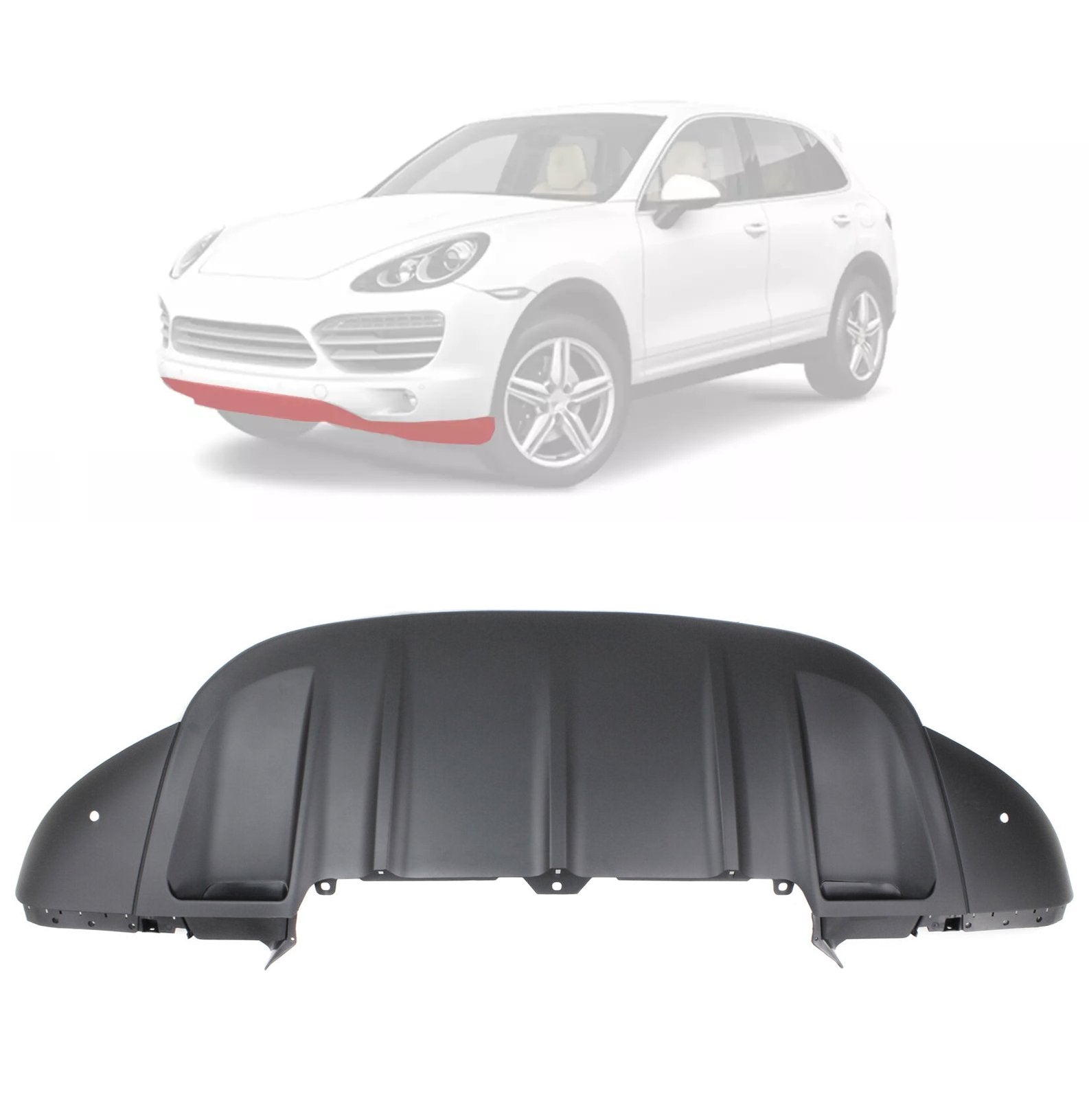 Porsche Cayenne 2011 - 2014 Front Bumper Lower Air Valance Panel Deflector Spoiler 95850506100 - German Auto Body Parts | Gab Parts