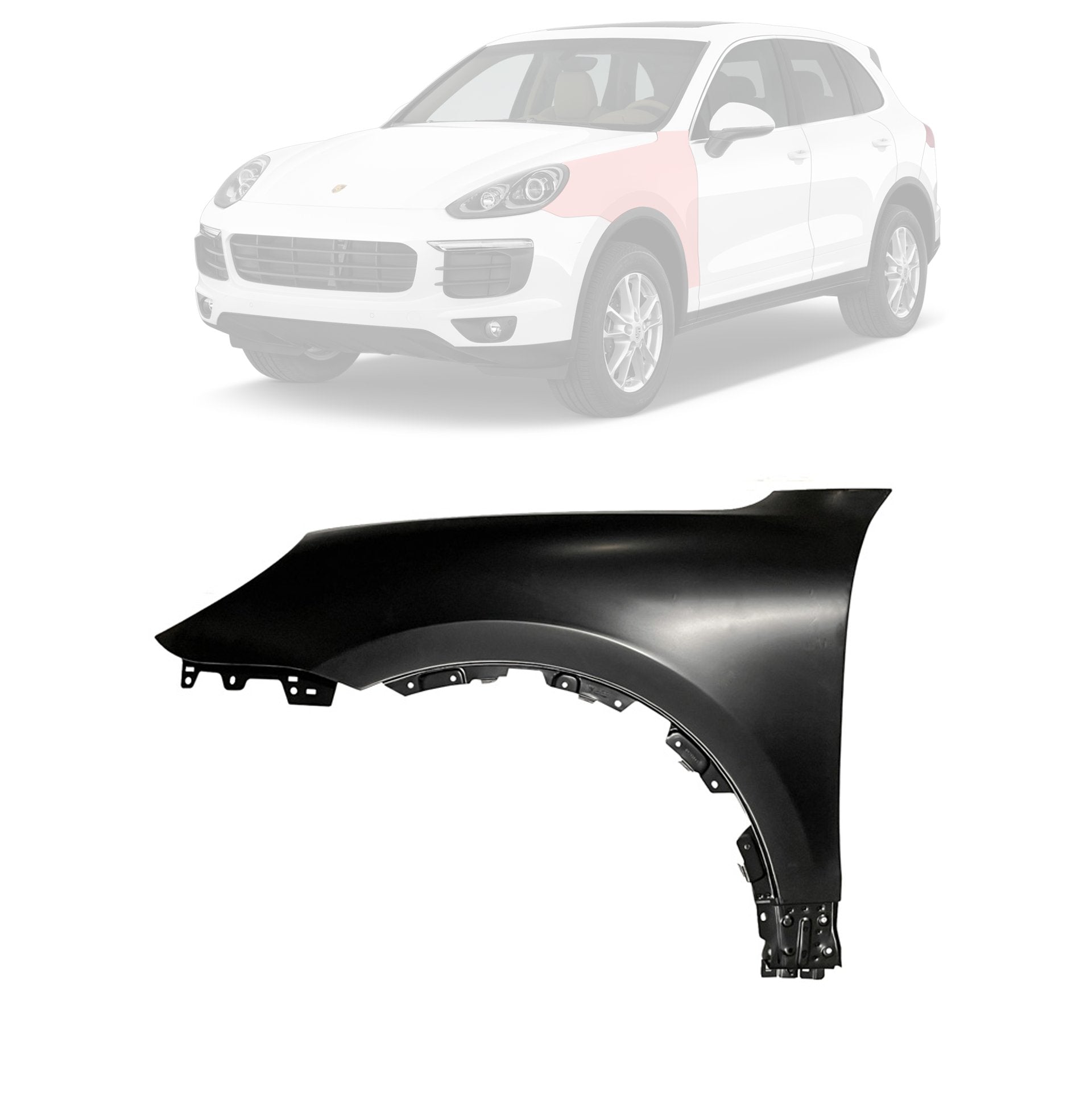 Porsche Cayenne 2015 - 18 Front Left Fender Premium Aluminum 958821021GRV - German Auto Body Parts | Gab Parts