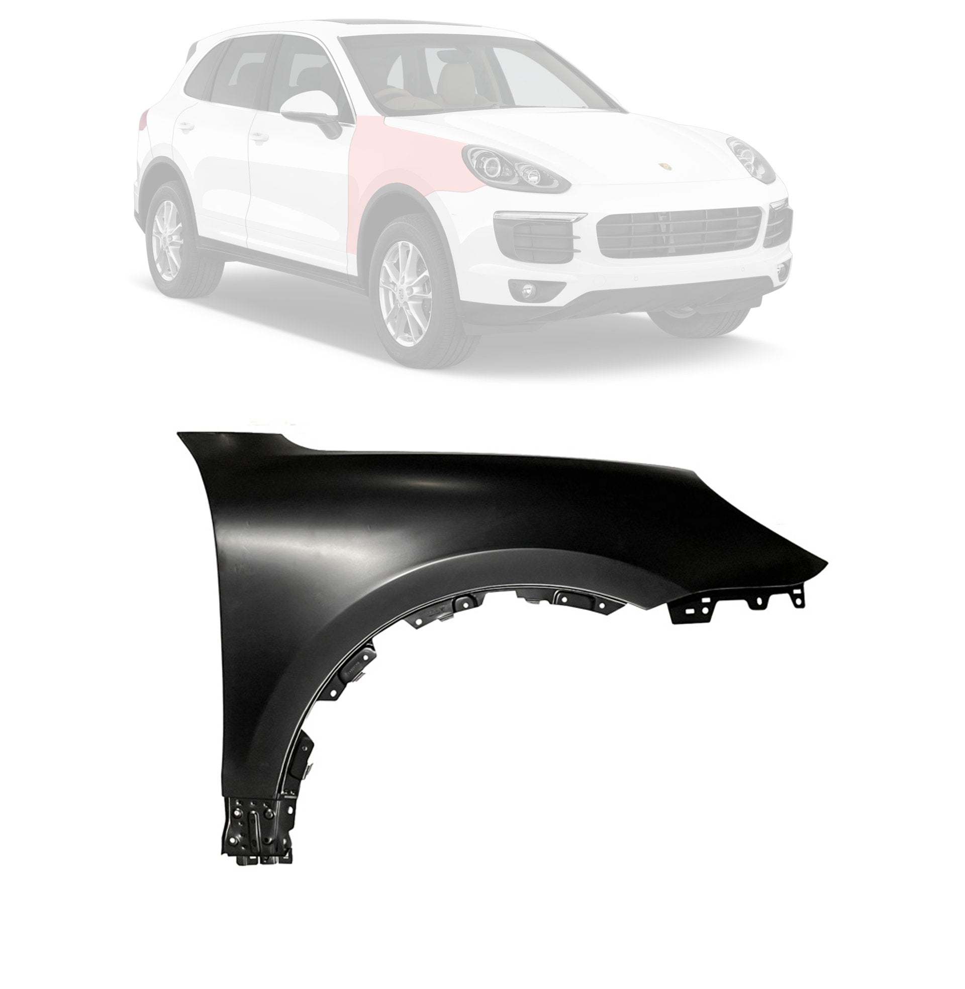 Porsche Cayenne 2015 - 18 Front Right Fender Premium Aluminum 958821022GRV - German Auto Body Parts | Gab Parts