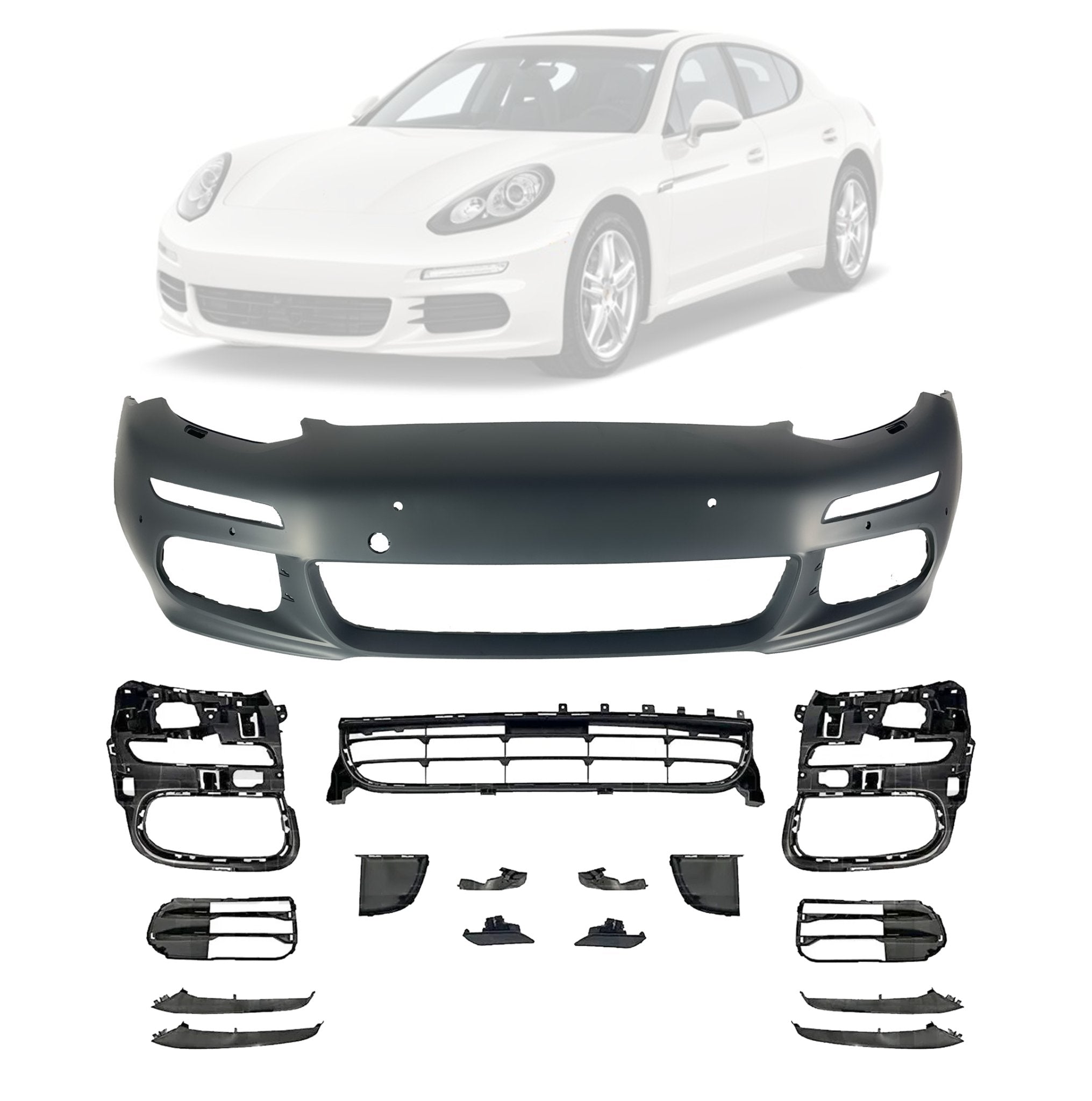 Porsche Panamera 2014 2015 2016 Front Bumper Body Kit 97050591169 97050591151 - German Auto Body Parts | Gab Parts