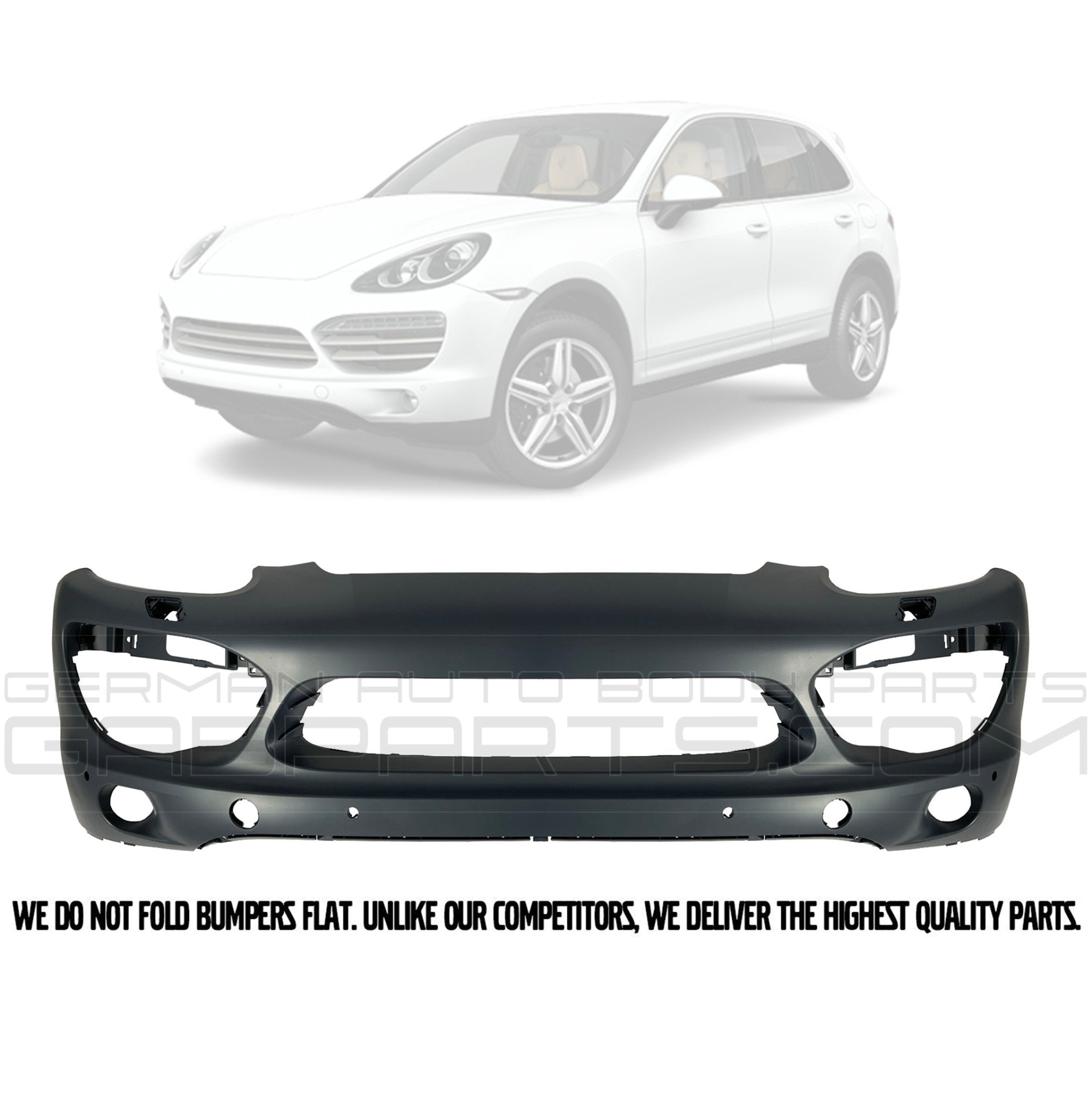 Front Bumper Cover Fits Porsche Cayenne Base S 2011-2014 958 92A 95850522131G2L - German Auto Body Parts | GabParts