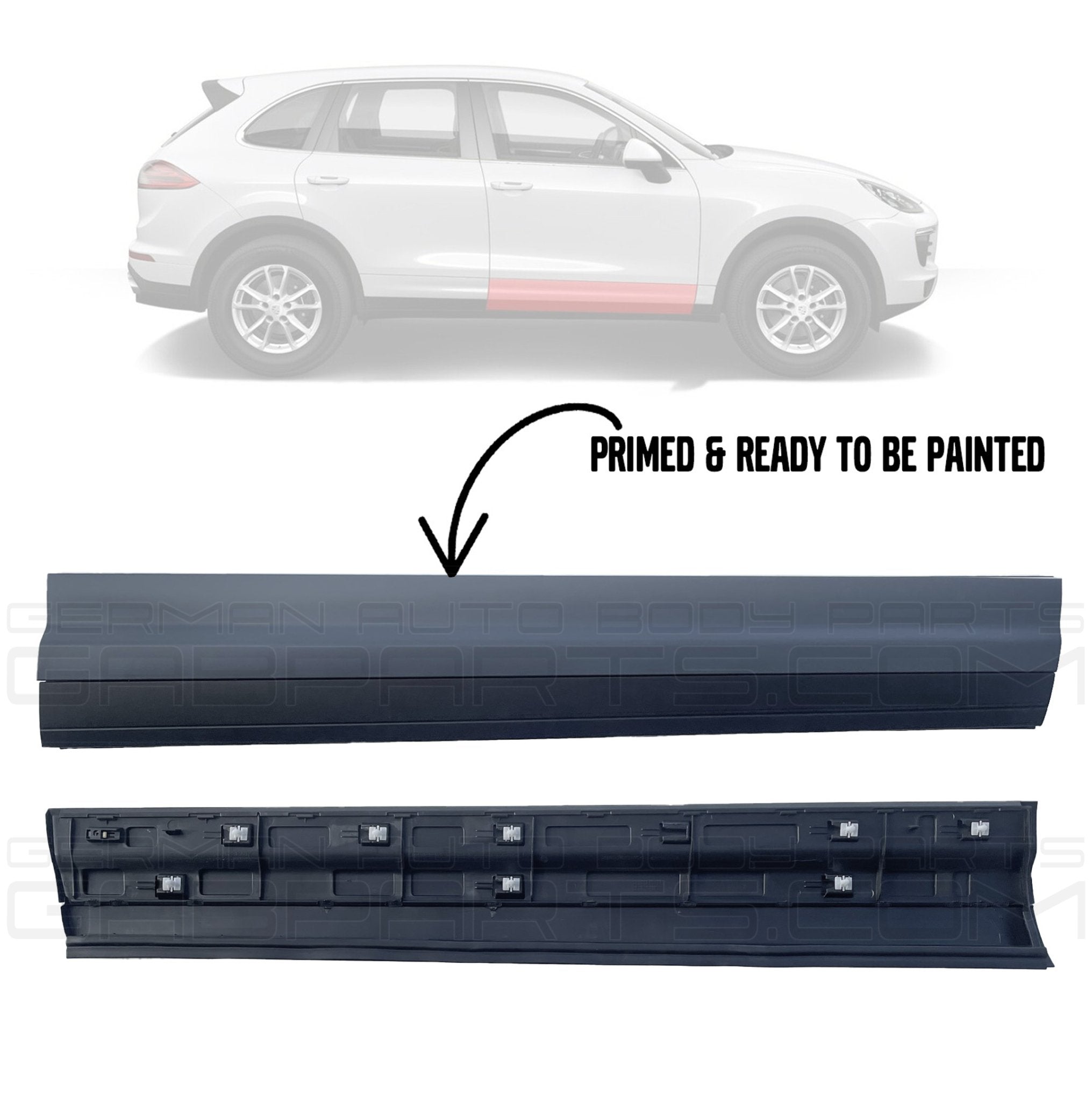 Front Right Lower Door Molding Trim Fits Porsche Cayenne 2011-2018 95855978804G2X - German Auto Body Parts | GabParts