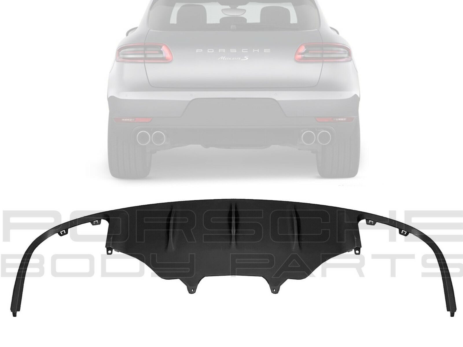 Porsche Macan (2019-2023) EVO Rear Bumper with integrated diffuser fits GTS  S & Turbo S - DMC