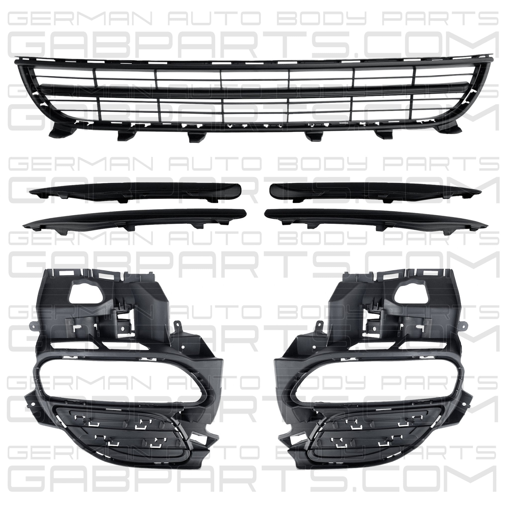 Porsche Panamera 970 2010-13 Front Bumper Cover Grille Fog Light Body Kit Set